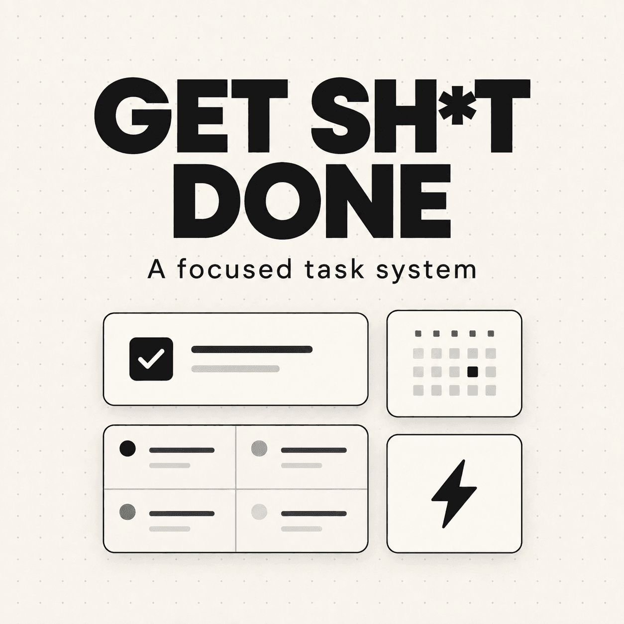 Get Sh*t Done free Notion task system square cover.