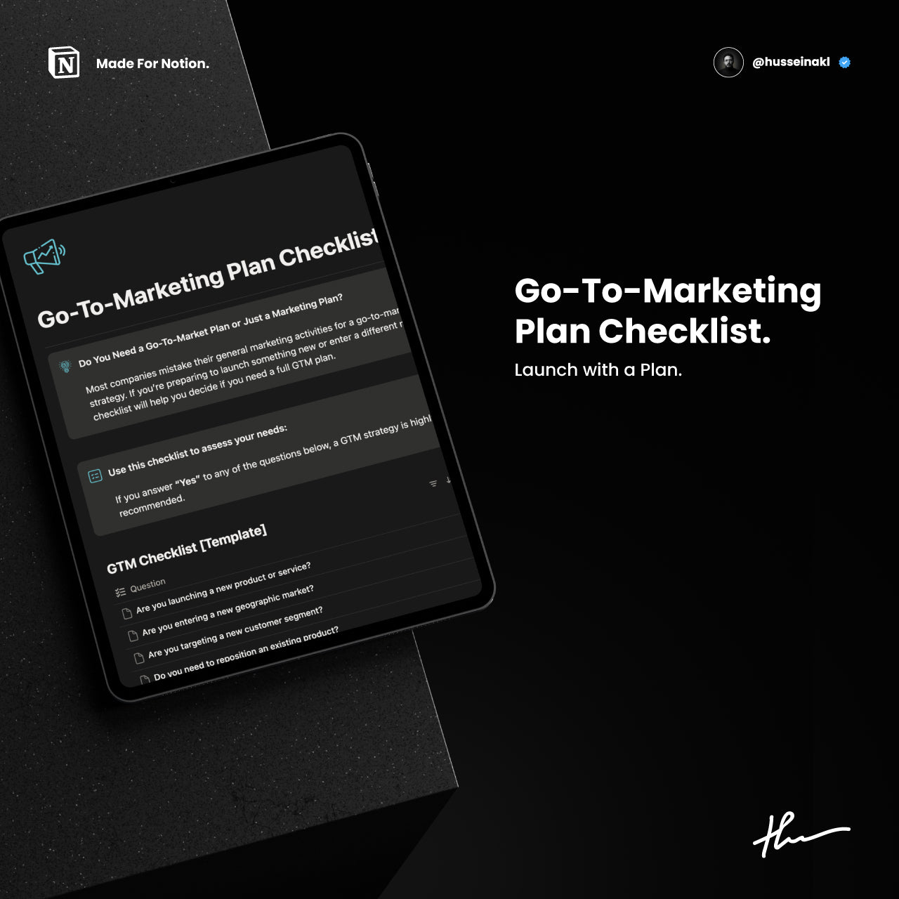 Go-To-Marketing Plan Checklist