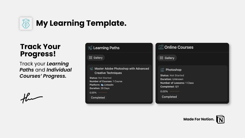 Learning Template